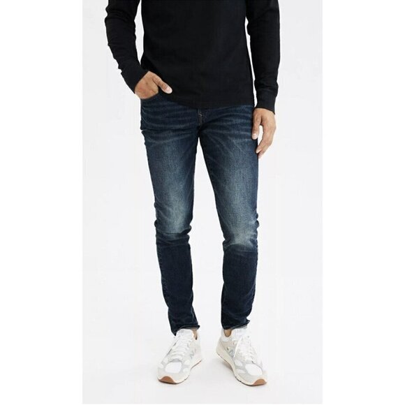 American Eagle Next Level Airflex Skinny Blue Jeans Men's Size 26  X 26.5 - Picture 1 of 10